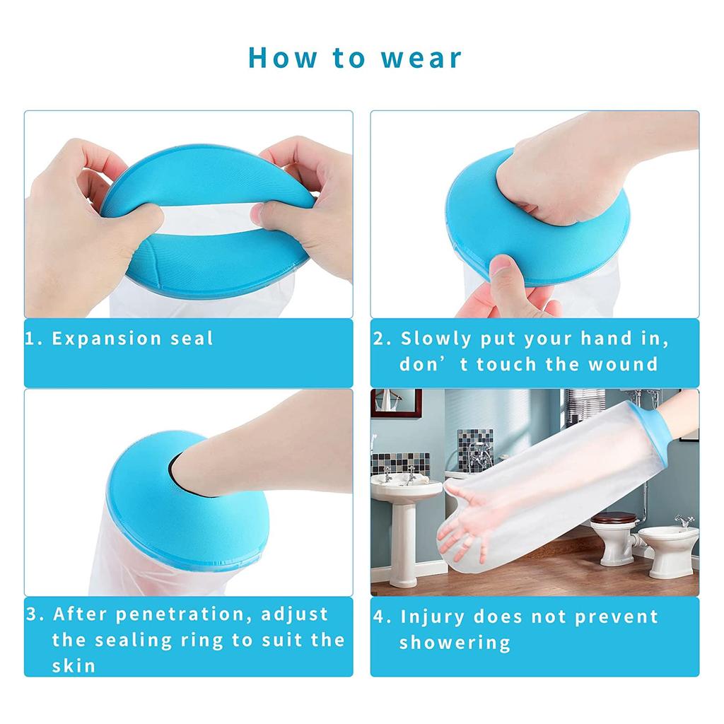 Waterproof Arm Cast Cover Washable Reusable Cast Bandage Protector Bag for Children Wound Wrist