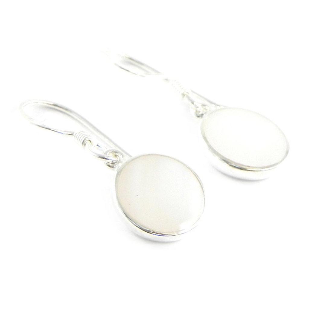 Les Trésors De Lily [I0043] - Silver 'Wisdom' Mother-of-Pearl Earrings
