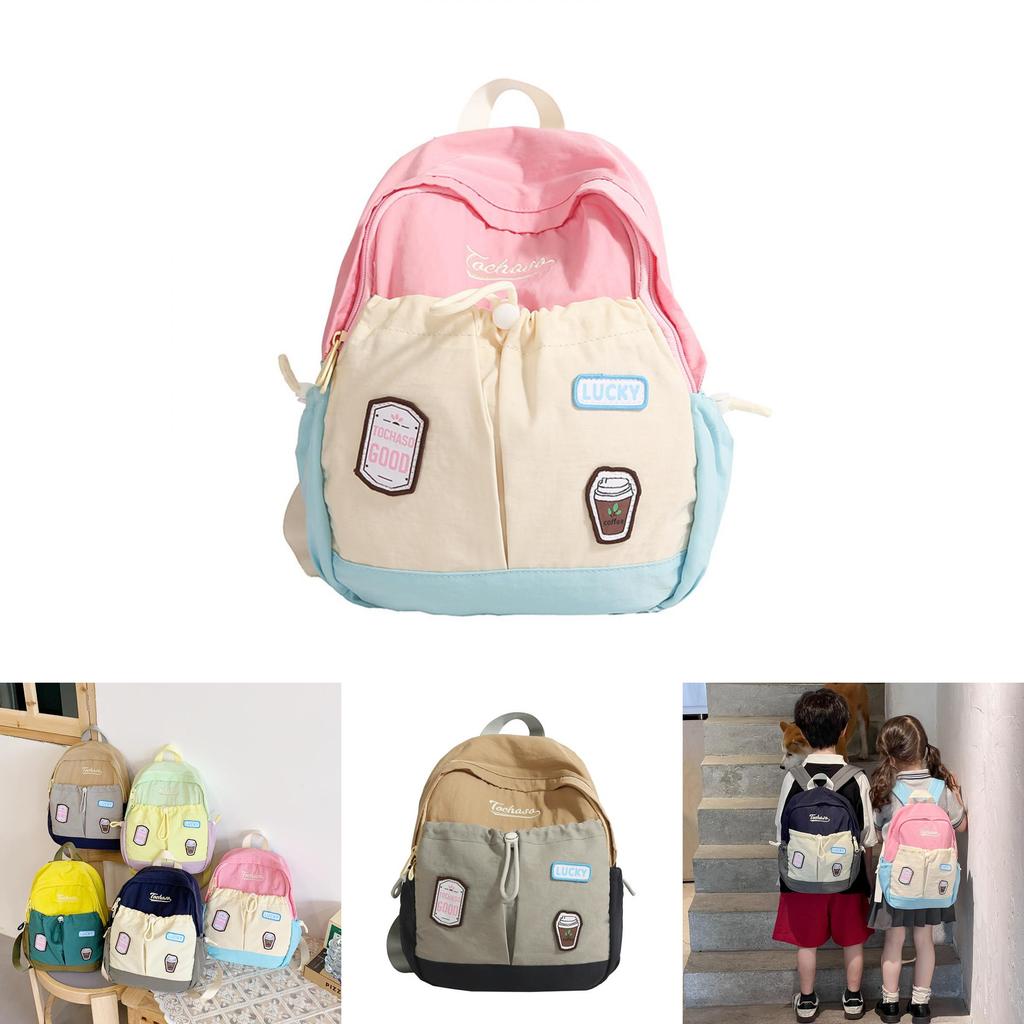 Kids Kids Backpack With Simple Solid Color Design And Nylon Material For Early Learning Activities