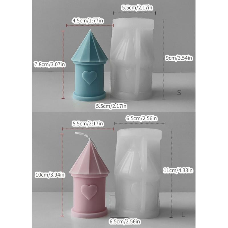 Multi Purpose House Candle Mold Heat Resistant Silicone Molds Easy to Demold Wax Mould for DIY Enthusiasts and Artists