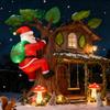 Christmas Inflatable Santa Claus Outdoor Decoration Large Lighted Blow Up Santa with Built-in LED Light for Front Back Yard Garden Lawn Outside Decor