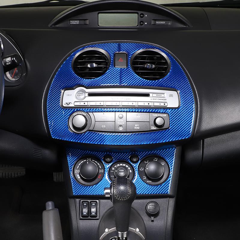 Carbon Fiber Car Inner Central Control Panel Trim Outlet CD Air Conditioning Cover Sticker For Mitsubishi Eclipse