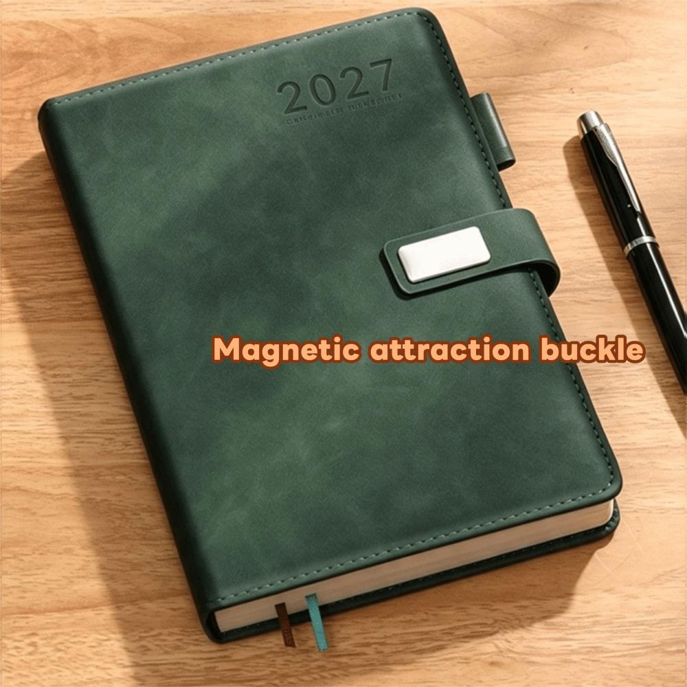 A5 2027 Planner Settimanale Taccuino Copertina in Ecopelle PU Diario degli Appuntamenti Quaderno Lista delle Cose da Fare Regalo