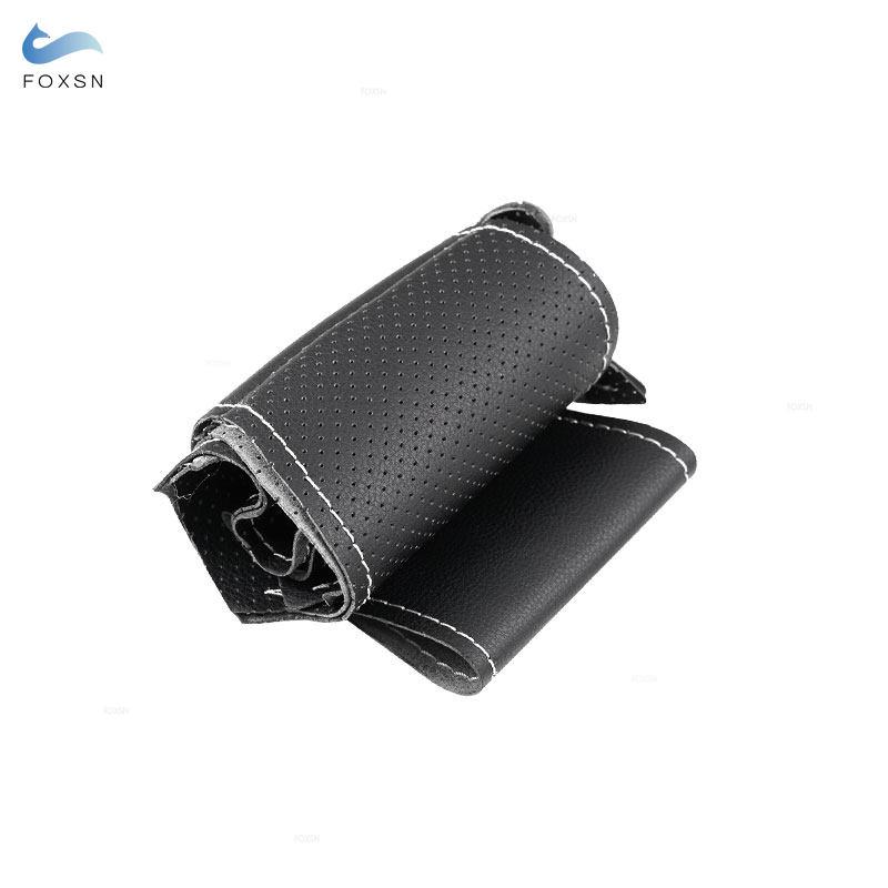 Perforated Microfiber Leather Car Accessories Interior Steering Wheel Cover Sticker Trim For Mazda 3 Axela CX-30 CX30