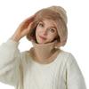 Plush 2in1 Scarf Hat Thicken Warm Balaclavas Hat Simple Winter Cap Mask Set  Female Male