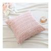 Otostar Cushion Cover 45x45cm 1 Piece Plain Stylish Cute Corduroy Modern Zippered Interior Decorative Pillow Cover (45x45, Pink)