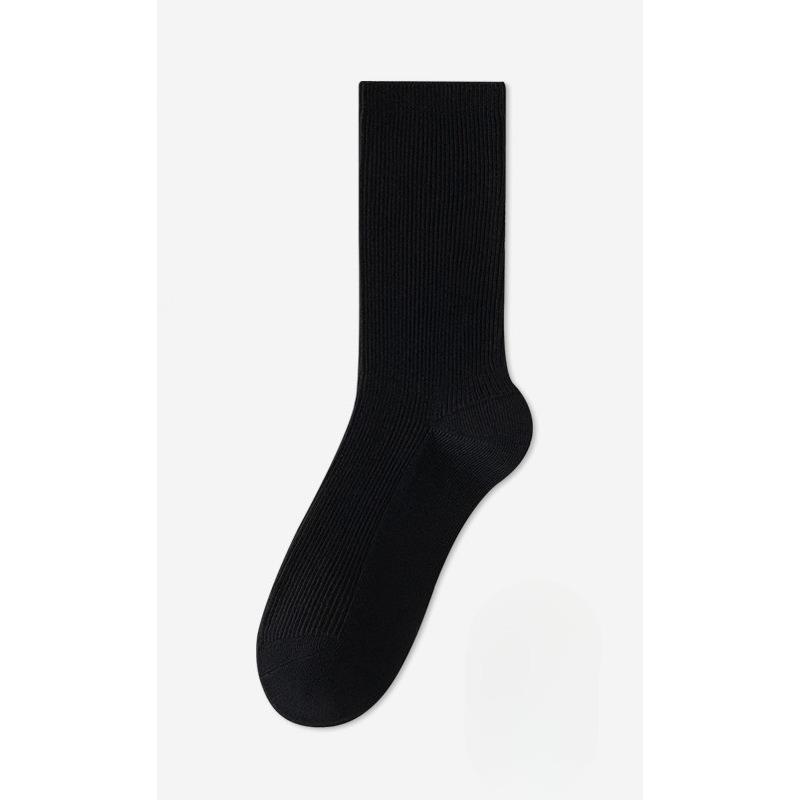Women's Mid-calf Socks for Autumn and Winter, Boneless, Rolled-up, Pure Cotton Socks, Anti-slip, Breathable, Sweat-absorbing, Odor-proof, Pile Socks