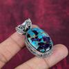 Copper Amethyst Turquoise Handmade Gemstone Pendant, 925 Solid Sterling Silver Pendant Antique Jewelry, For Memorial Day