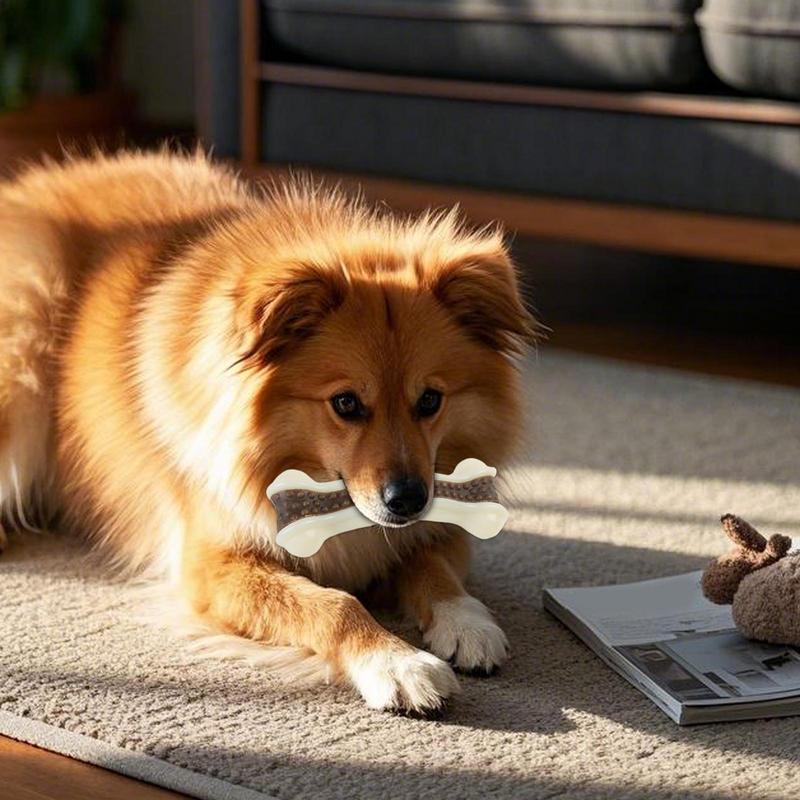 Dog Bone Toy Interactive Cleaning Teeth Boredom Relief Interactive Teething Training Bone Chewing For Small Medium Large Breed