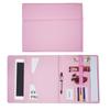 Dreifach faltbare Portfolio-Aktentasche Hautgefühl PU A4 Padfolio Multifunktionale Aufbewahrung Magnetischer Verschluss Ausweis Visitenkarte iPad Qualität