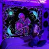 Planet Blacklight Tapestry Trippy Galaxy Uv Reactive Waterfall Landscape Wall Funny Tapestries Mysterious Mushroom Bohemia Tapiz