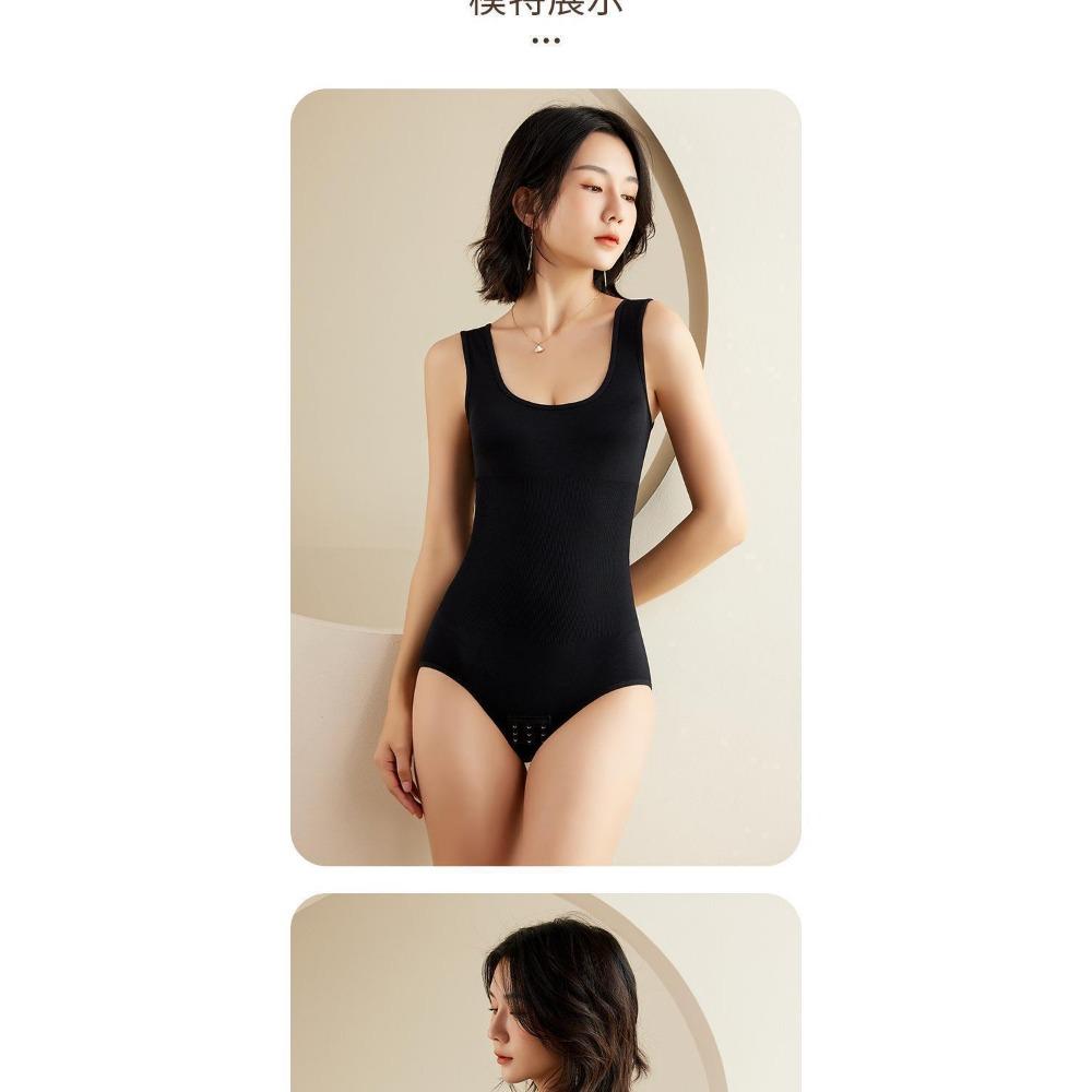 Shapewear Women's Thin Open Crotch Breasted Lift Hip Sexy Body High Elastic Shapewear Belly Pull-in Jumpsuit