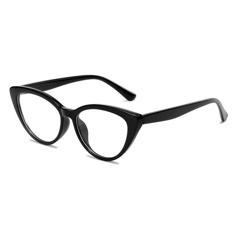 Blaulichtfilternde Cat-Eye-Brille für Kurzsichtige, Damen, entspiegelt, Korrekturgläser, 0, -0,5, -0,75 bis -6,0 Dioptrien