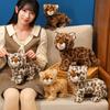20/25/30cm Simulation Katzen, Tiger, Leoparden Plüschtiere Weiche gefüllte Cartoon-Tierpuppen Niedliche Katzenpuppe Kinderspielzeug Geburtstagsgeschenke