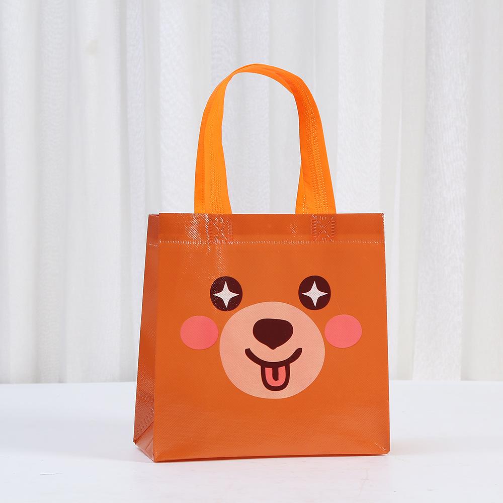 12/30pcs Cute Bear Cartoon Gift Tote Bags Waterproof Non Woven Shopping Bags Party Favor Gift Packaging Bags
