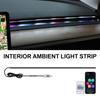 Car LED Ambient Light USB 64 Colors Acrylic Strips Car App RGB Lamp Hidden Full Colors 110cm Interior Remote Atmosphere Con S5G5
