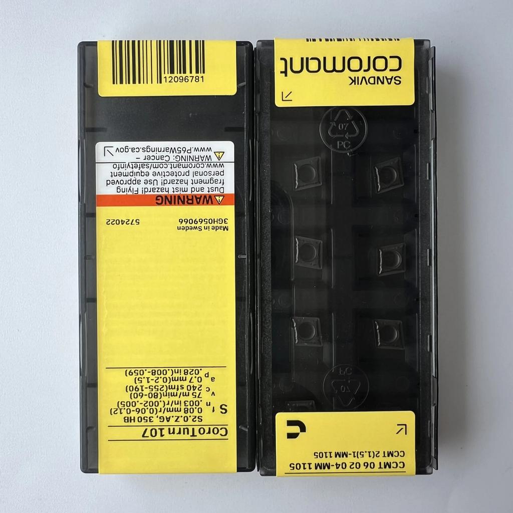 SANDVIK / CCMT060204-MM 1105 / Industrial indexable Carbide Inserts 10 Pcs