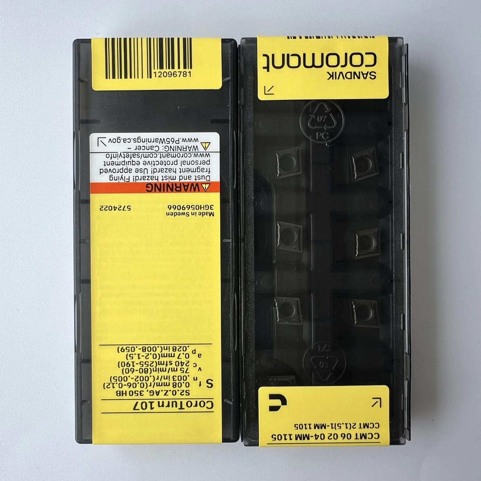 

SANDVIK / CCMT060204-MM 1105 / Industrial indexable Carbide Inserts 10 Pcs