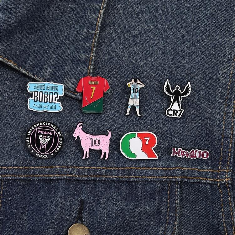 Classical Football Brooch Pin Alloy Creative Cartoon Safety Lapel Pin Jewelry Great For Outfits And Event