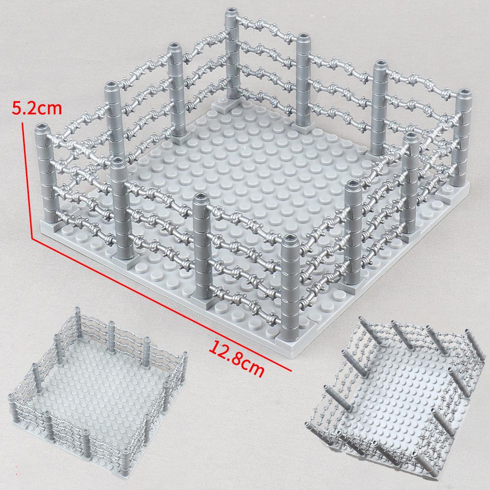Army WWII MOC Sentry Post War Scene Sandbag DIY DIY Assembly Building Block Soldier Watchtower Toys Playsets