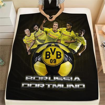Dortmund,pattern Flannel Blanket, High Quality Comfortable for All Seasons, Home Decor, Warmth and Comfort, Perfect for Gifts.