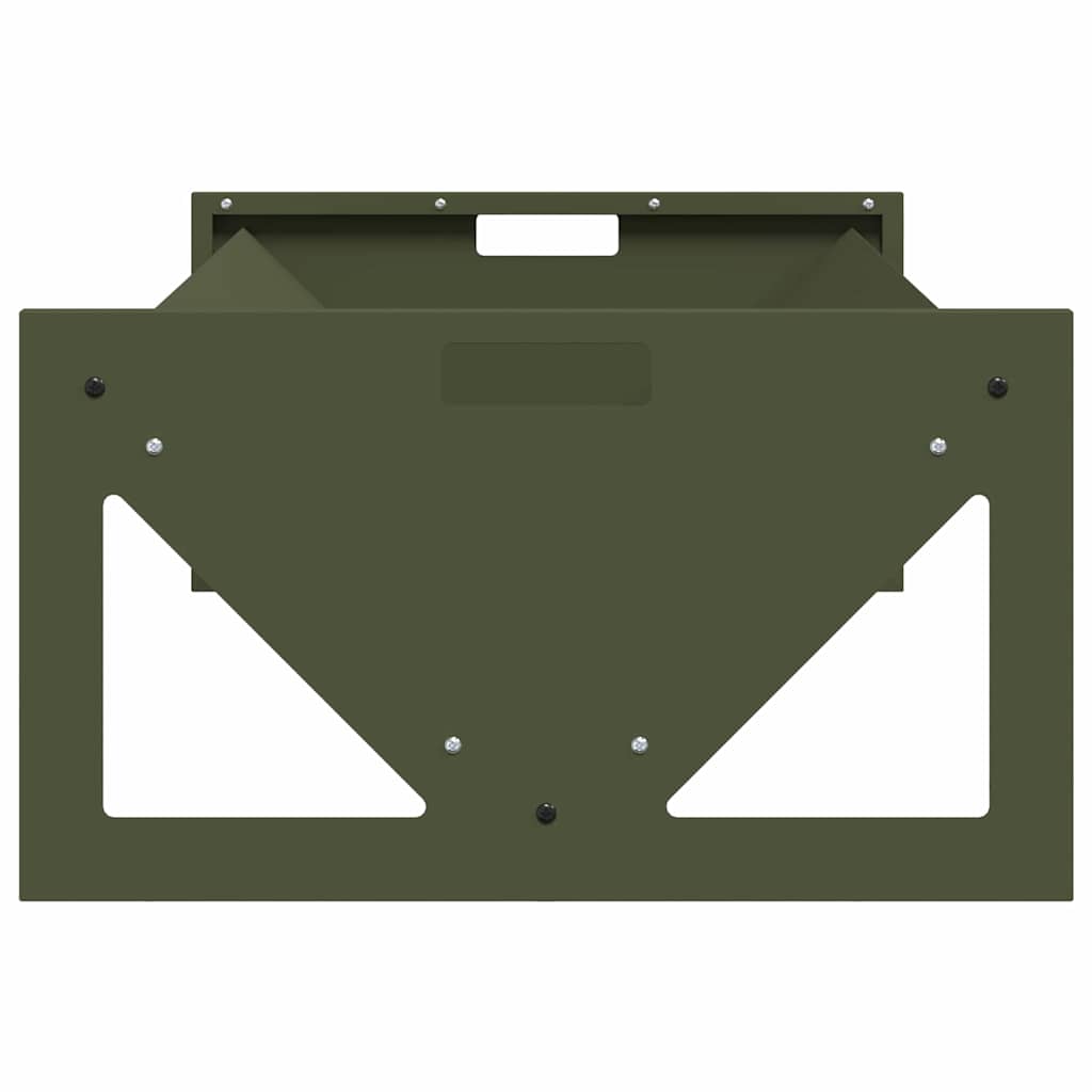 Animal Feed Troughs Olive Green 108 X 50 X 28 Cm
