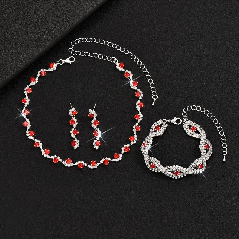 Fashion Crystal Necklace, Earrings, Bracelet, Ring, Jewelry, Wedding Accessories, Versatile for Brides