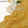 Boho Gauze Table Runner Crinkled Cheesecloth Reusable 14ft Long for Holiday Gathering Rustic Wedding Decor