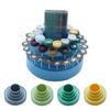 Suport de freza, rotativ, cu formă rotundă, cutie de depozitare pentru burghie de laborator, 3 straturi, 116 găuri, 5 opțiuni de culoare Instrumente pentru fabricarea de bijuterii Instrument dentar