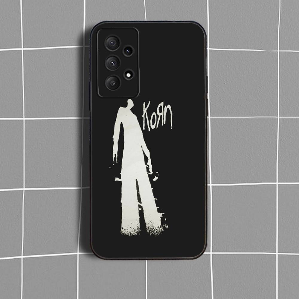 RockS Band K-Korn Phone Case For Samsung Galaxy A73,31,32,72,41,53,52,71,22,5G,Note,J7,8,9 Soft Black Cover
