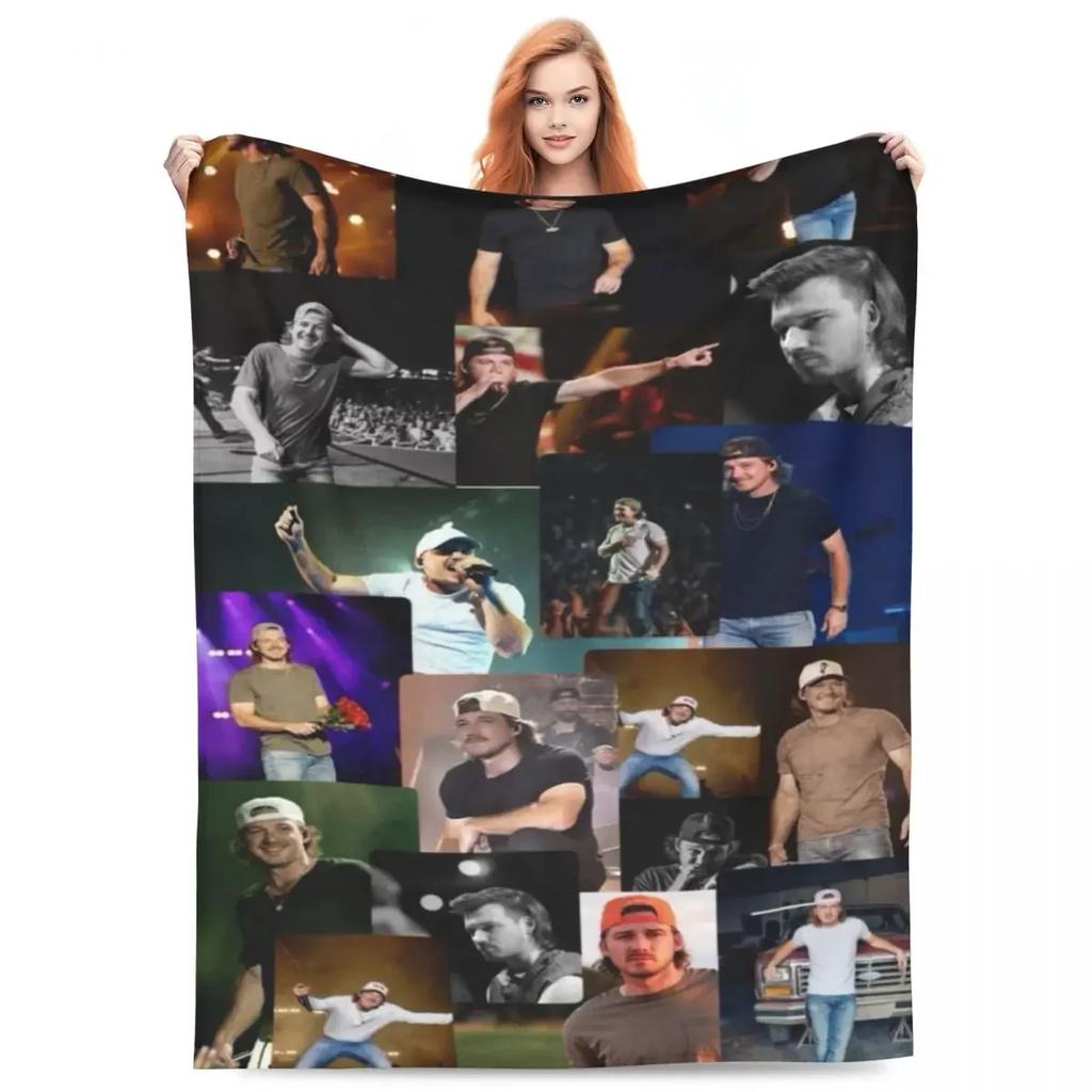 Throw Blanket Morgan Wallen (3) Micro Fleece Blanket Four Sizes Blanket Warm For Living Room AntiPilling Blanket