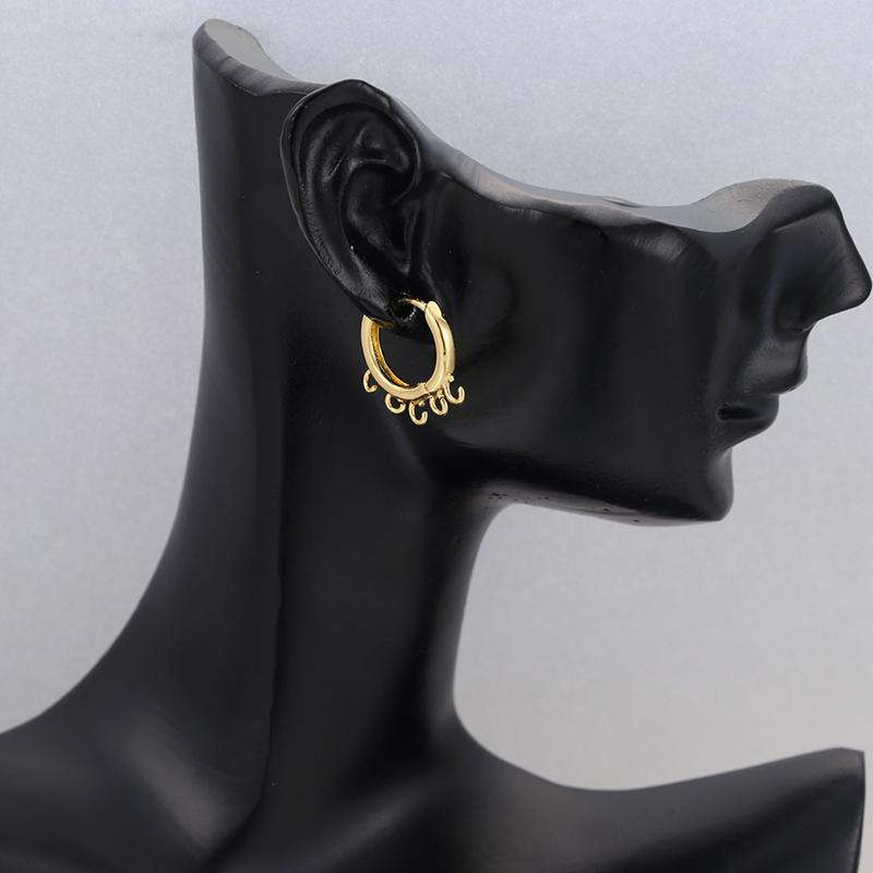 ZHUKOU gold small drop earrings CZ crystal small hoop earrings for women trend fashion earrings model:VE321