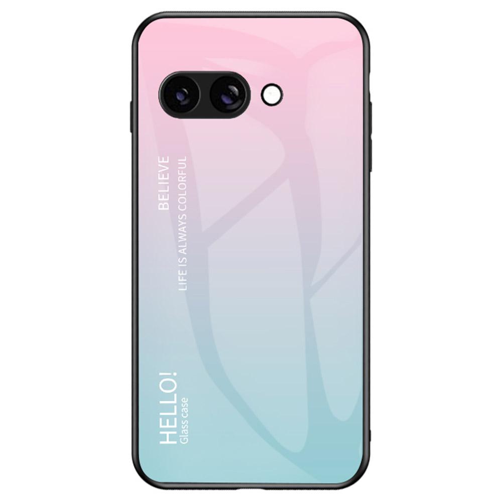 

Для Google Pixel 9a Чехол Защита от царапин Закаленное стекло+ПК+ТПУ Чехол для телефона Gradient Pink Blue