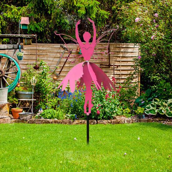 

Yousheng Fairy Wind Spinner Ballet Dancer Fairy Garden Wind Spinner Iron Dancing Fairy Windmill for Yard Patio Decoration S