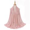 Ramadan Muslim Chiffon Plain Hijab Scarf Women High Quality Solid Color Head Inner Wraps Ladies Islamic Musulman Headband