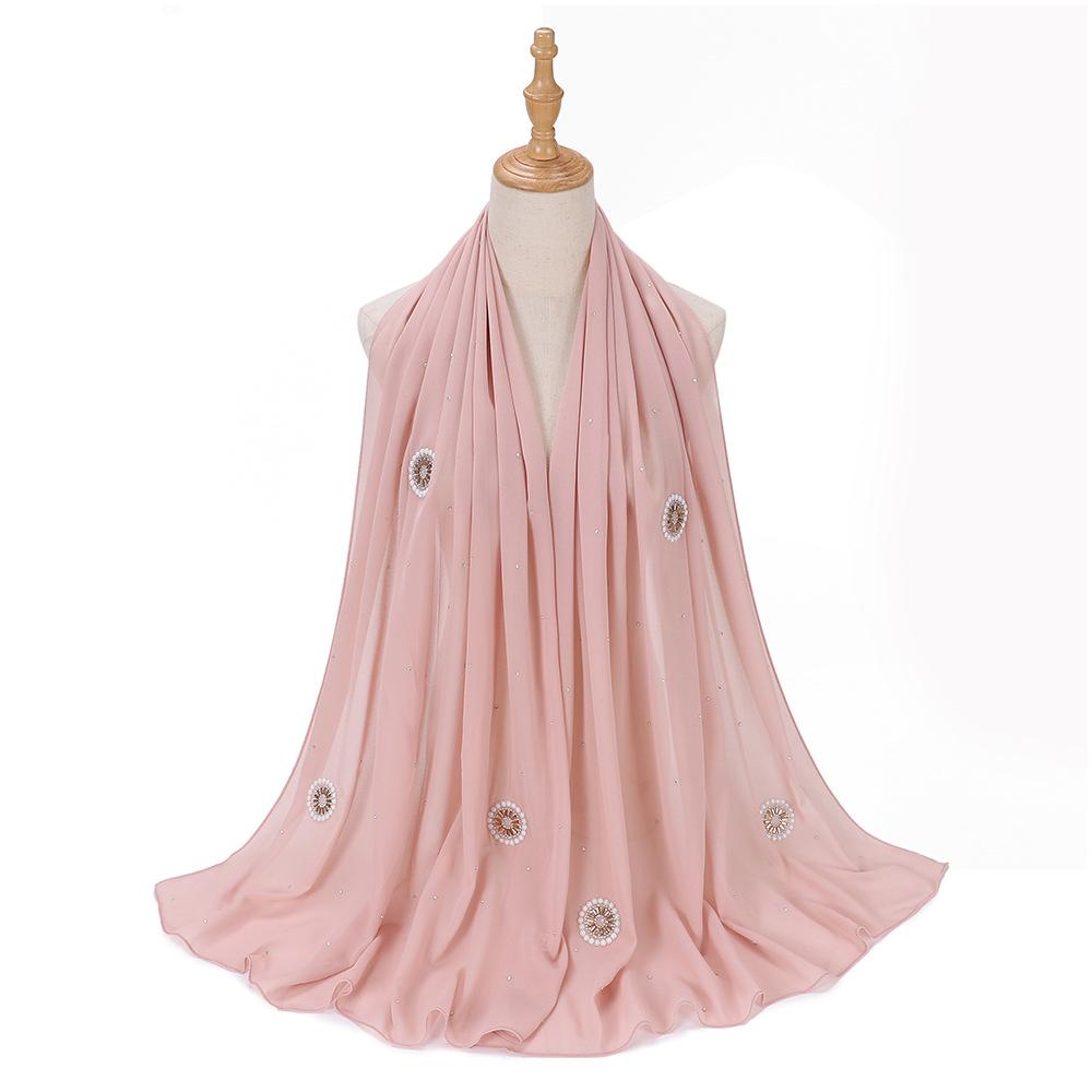 Ramadan Muslim Chiffon Plain Hijab Scarf Women High Quality Solid Color Head Inner Wraps Ladies Islamic Musulman Headband