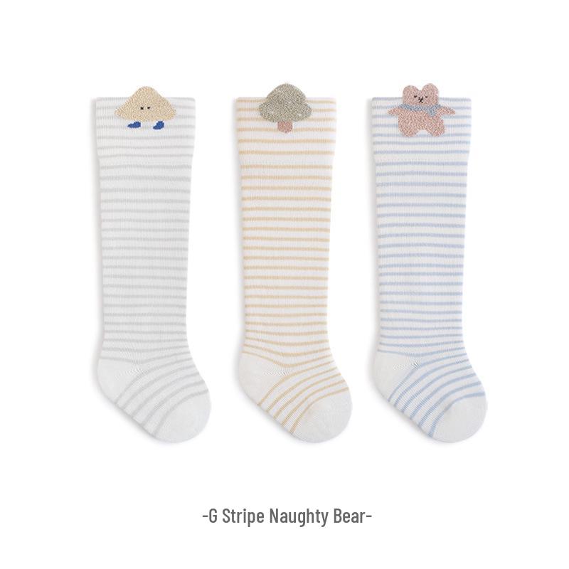 

2025 Autumn Newborn Cotton Socks: Antibacterial, Seamless, Loose Cuff, High-Top for Infants & Toddlers M 1-3 Years
