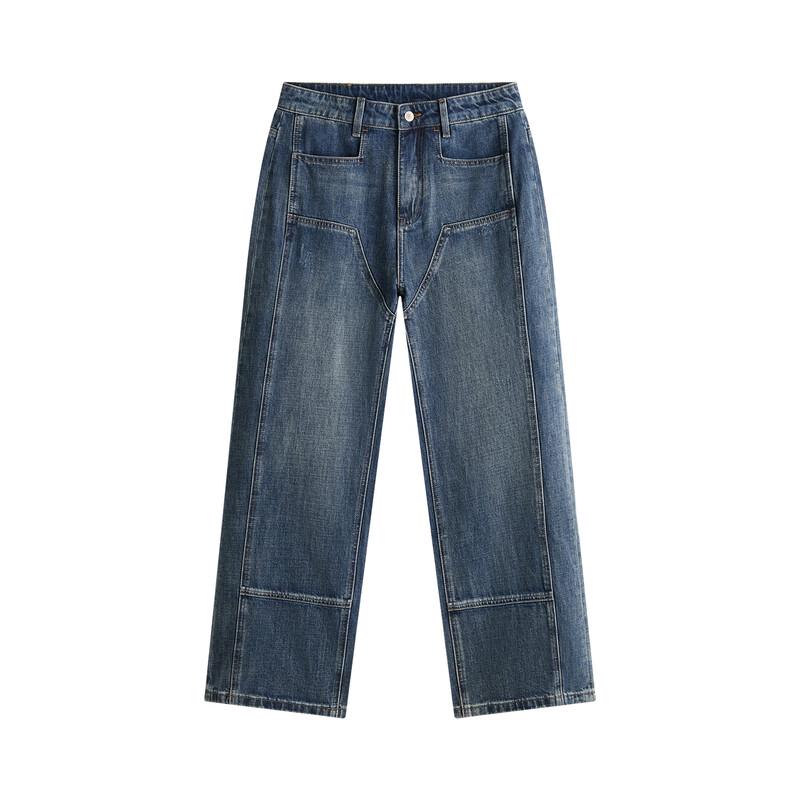 NVG·YOUNG Men's Loose Fit Wide-Leg Cargo Jeans