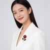 Lightweight Zinc Alloy 3D Enamel Rose Brooch Lapel Pin for Comfortable Effortless Daily Wear as Versatile Accessory