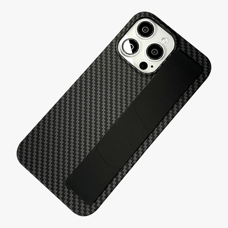 

Mobile Phone Case, Light Luxury and High-end Carbon Fiber Silicone Wristband Mobile Phone Case Innovation for Apple 16pro Mobile Phone Case For iPhone16