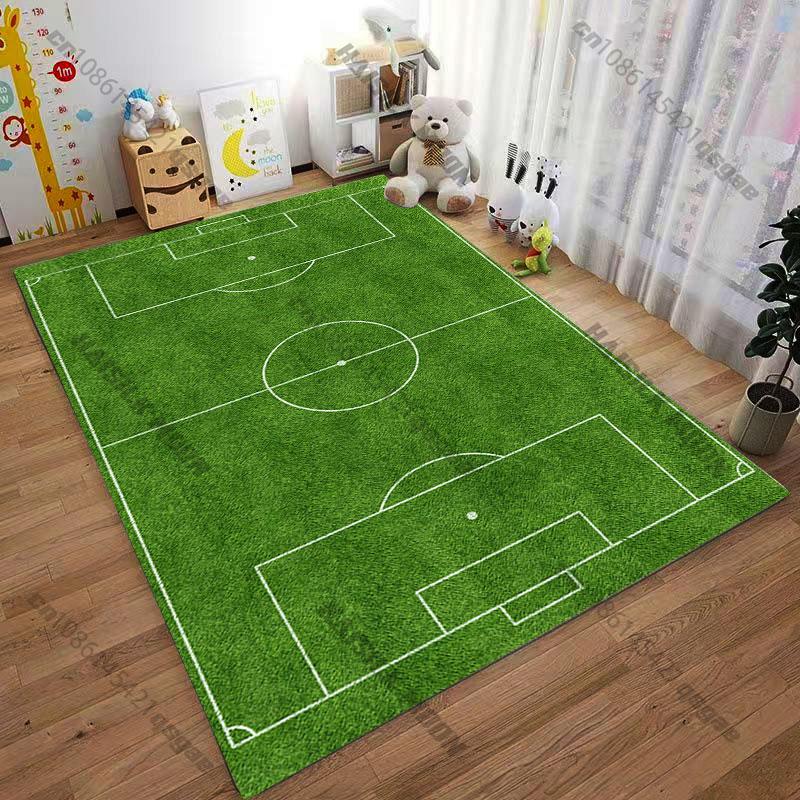Artificial Grass Football Field Rug Suitable for use as an anti-slip game mat for living room and bedroom sofas