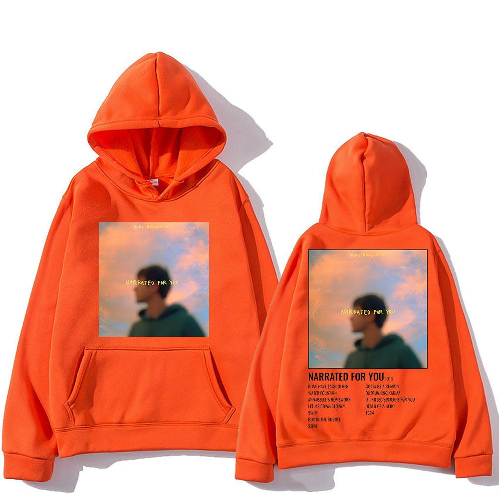 Mikina s kapucí Alec Benjamin s grafickým potiskem, gotický fleecový top s kapsou a kapsou, hip hopové oblečení, vintage měkká mikina