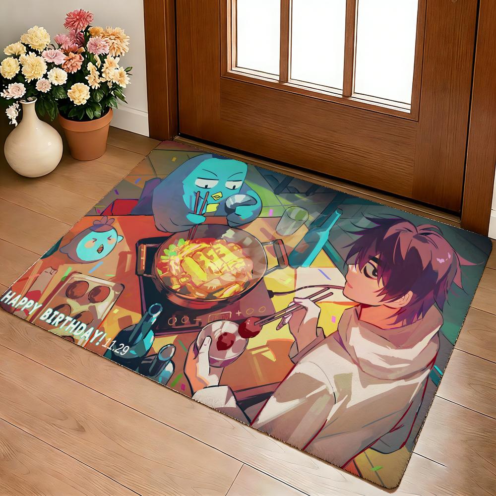 Anime S-Scissor S-Seven Floor Mat Cozy Flannel Soft Thick Non-Slip Mat For Living Room Bedroom Kitchen Decor Rugs