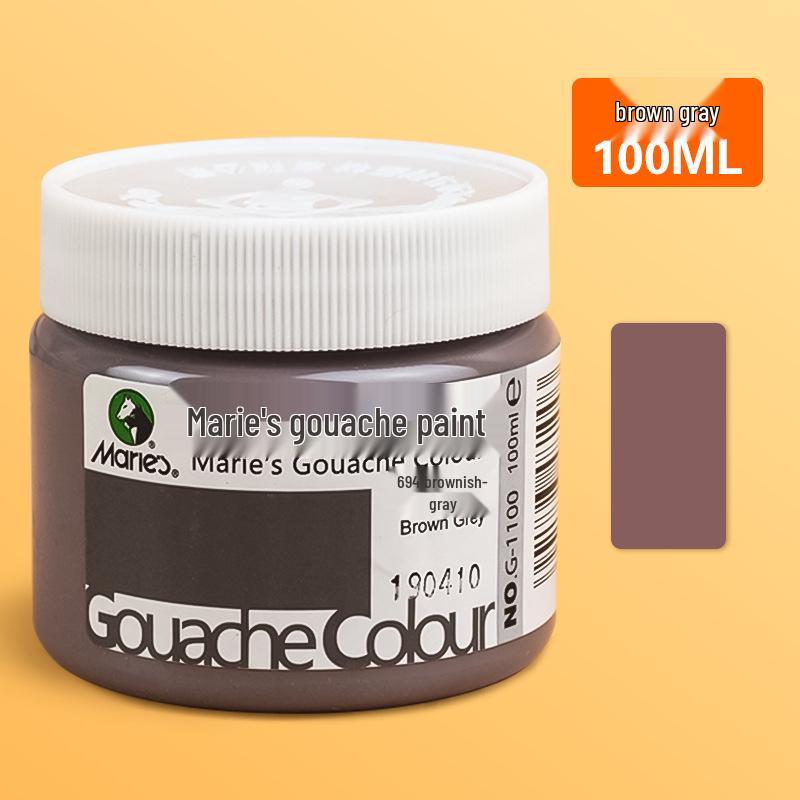 Mali 24-Color Children's Gouache Paint Set, 100ml Washable Art Supplies for Students