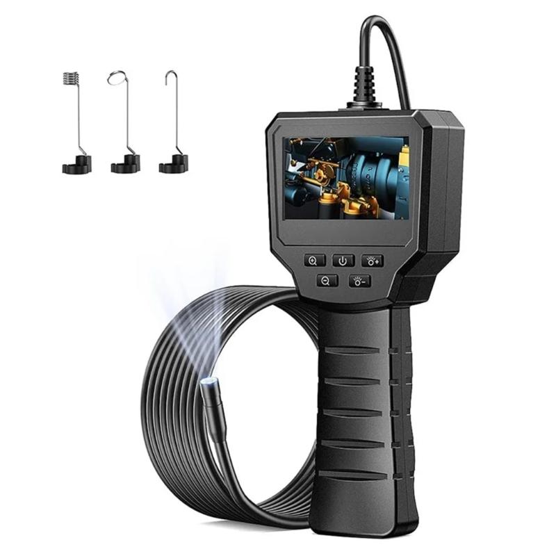 Industrial Endoscope Waterproof 8mm Borescope with 4.3inch IPS Screen Scope Camera Inspection Camera USB C Rechargeable