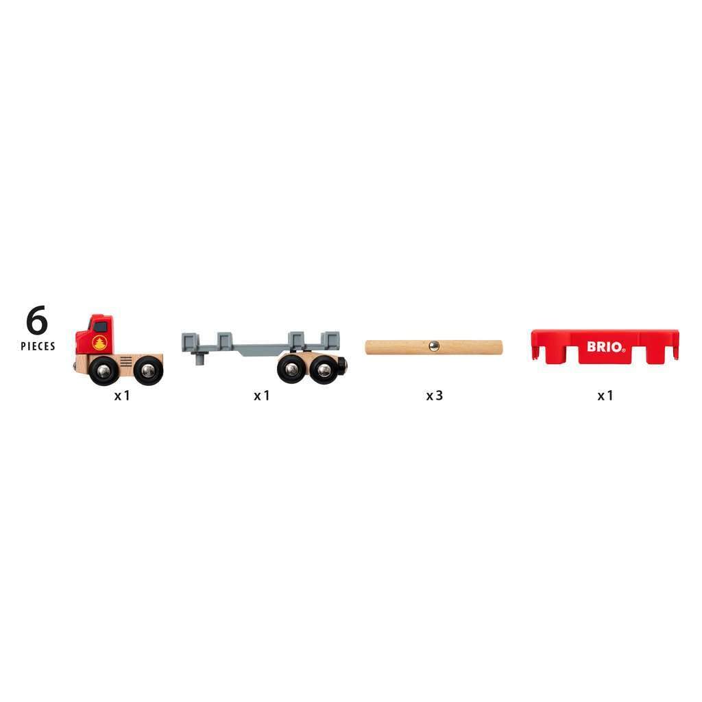 BRIO WORLD Lumber Track Rail 33657 [Wooden Toy]