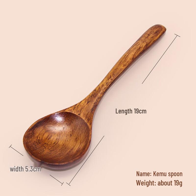 

ZISIZ Wooden Round Head Spoons (5-Pack)