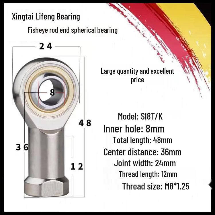 SA/SI/SAL/SIL Internal Thread Rod End Joint Bearing – Sizes 5, 6, 8, 10, 12 T/K External Thread