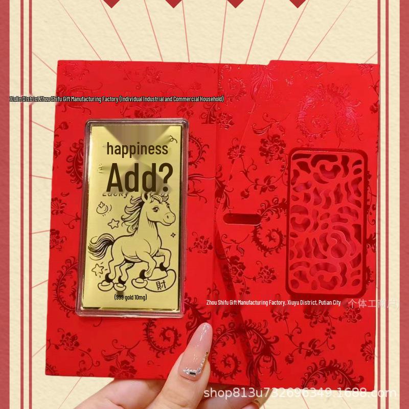 Golden Year of the Horse Pure Gold Banknote Gift Souvenir