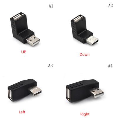 Adattatore Angolato USB 2.0 Maschio a Femmina Connettore di Estensione a Forma di L